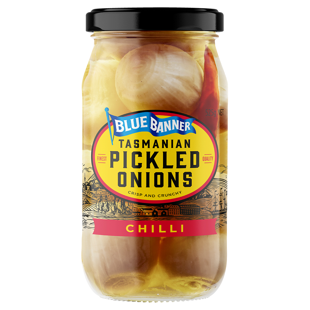Blue Banner Picked Onions Chilli Flavour